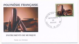 POLYNESIE FRANCAISE - 3 FDC - Instruments De Musique - 1996 - FDC