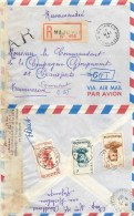 MAJUNGA - MADAGASCAR - 1954 - RECOMMANDE De MAJUNGA à TANANNARIVE SCELLE Du Ltn. AMIET - Storia Postale