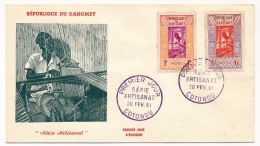 DAHOMEY => 4 FDC => Artisanat - 1961 - Benin – Dahomey (1960-...)