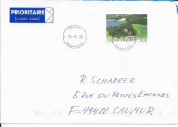 FINLANDE  -  TIMBRE N°  1441      EUROPA     -  1999   SUR LETTRE  - CACHET HELSINSKY - Brieven En Documenten