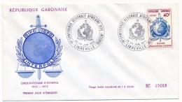 GABON => 1 FDC => IVeme Conférence Régionale Africaine INTERPOL- 1973 - Gabon