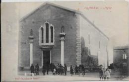 CPA Ardèche écrite Les Vans Temple Protestant Commerce - Altri & Non Classificati