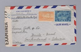 CUBA 1942-06-12 Havana Zensur Luftpost Brief Nach Basel - Briefe U. Dokumente