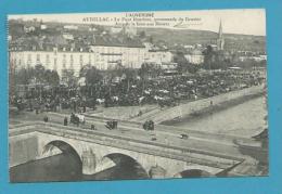 CPA - Métier Maquignons Foire Aux Mulets Promenade Du Gravier Pont Bourbon AURILLAC 15 - Other & Unclassified
