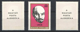 SALE !!! HUNGARY 1969. VI. LENIN SPECIAL STAMP PRESENTDRUCK 3x !!! MNH Michel: 2487 Red - Variétés Et Curiosités