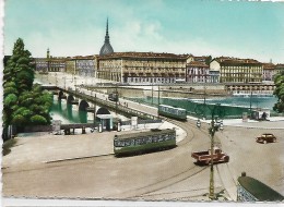 CPSM Colorisée - ITALIA - TORINO - Ponte Vittorio Emanuele E Piazza Vittorio  Veneto  . - Pontes