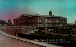 COSTA RICA - Edificio Metalico De Escuelas Graduadas Y Parque España  - San José De Costa Rica - Costa Rica