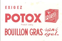 Buvard POTOX Exigez POTOX Produit Liebig Bouillan Gras Sans égal - Potages & Sauces