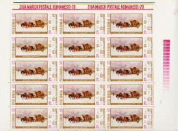 1970 - ZIUA MARCII POSTALE  Mi No 2894 MNH - Hojas Completas