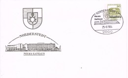 19236. Carta Entero Postal NORDERSTEDT (Alemania Federal) 1984. Neues Rathaus - Umschläge - Gebraucht