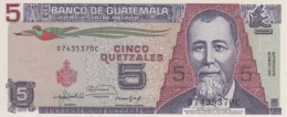 (B0014) GUATEMALA, 1992. 5 Quetzales. P-74. UNC - Guatemala