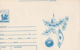 48864- CHRISTMAS ORNAMENTS, CANDLE, COVER STATIONERY, PRINTING ERROR, ROMANIA - Variétés Et Curiosités