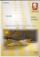 48897- FRAM SHIP ARCTIC EXPEDITION, FRIDTJOF NANSEN, POSTCARD STATIONERY, 2003, ROMANIA - Arktis Expeditionen