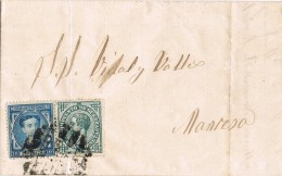19247. Carta Entera BARCELONA 1877. Alfonso XII, Impuesto Guerra - Covers & Documents