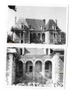 FAUGUERNON (14) Deux Photos Vues Du Manoir En Réparation 1957 - Sonstige & Ohne Zuordnung
