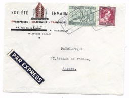 EXPRES  WATERLOO   ╬ ╬  1951voorzijde / Devant De Lettre - 1948 Export