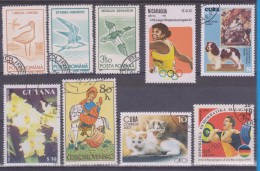 LOT OF USED STAMPS DEPORTES SPORTS ANIMALES  ANIMALS  PAISES  COUNTRIES VARIOS  VARIOUS   S-1602 - Vrac (max 999 Timbres)