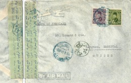 Zensur Luftpost Brief  Alexandria - Langnau            1949 - Covers & Documents