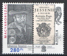 HUNGARY 2016 PEOPLE 450 Years From The Birth Of JAN JESSENIUS - Fine Stamp + Label MNH - Neufs