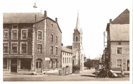 BEAURAING (5570) : Rue De L´Eglise ( Vers L´Aubépine) - Groupe Familial Et Enseigne De Charcuterie. CPSM. - Beauraing