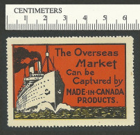C09-57 Made In Canada - Overseas Market Poster Stamp MNH - Werbemarken (Vignetten)