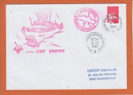 Lettre De  29240  BREST LANINON MARINE   Le 8 II 1999    "  C.M. ERIDAN  "    Marine Nationale - Posta Marittima