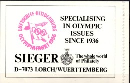 Werbung Zeppelin Olympia-Fahrt 1936 Salomon-Insel MH 1984 ** 40€ Olympiade Hb Ms Olympic Carnet Sheet Bf SOLOMON ISLANDS - Ete 1936: Berlin