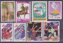 LOT OF USED STAMPS DEPORTES SPORTS ANIMALES  ANIMALS  PAISES  COUNTRIES VARIOS  VARIOUS   S-1609 - Vrac (max 999 Timbres)