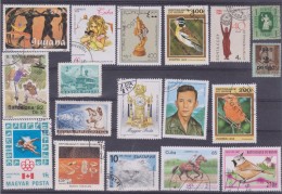 LOT OF USED STAMPS DEPORTES SPORTS ANIMALES  ANIMALS  PAISES  COUNTRIES VARIOS  VARIOUS   S-1619 - Vrac (max 999 Timbres)