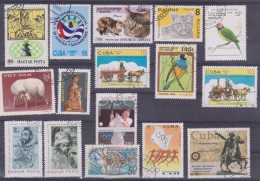 LOT OF USED STAMPS DEPORTES SPORTS ANIMALES  ANIMALS  PAISES  COUNTRIES VARIOS  VARIOUS   S-1620 - Vrac (max 999 Timbres)