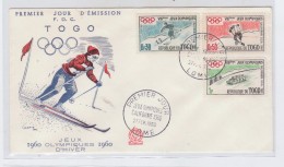 Togo WINTER OLYMPIC GAMES FDC 1960 - Invierno 1960: Squaw Valley