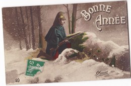 Delcampe - BONNE ANNEE  - Poilu Dans La Neige - Heimat