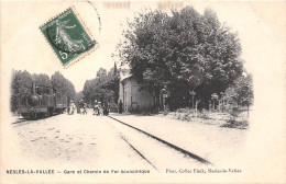 95-NESLES-LA-VALEE- GARE ET CHEMIN DE FER ECONOMIQUE - Nesles-la-Vallée