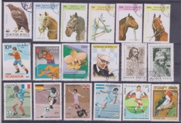 LOT OF USED STAMPS DEPORTES SPORTS ANIMALES  ANIMALS  PAISES  COUNTRIES VARIOS  VARIOUS   S-1627 - Vrac (max 999 Timbres)