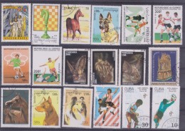 LOT OF USED STAMPS DEPORTES SPORTS ANIMALES  ANIMALS  PAISES  COUNTRIES VARIOS  VARIOUS   S-1628 - Vrac (max 999 Timbres)