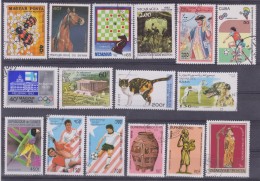 LOT OF USED STAMPS DEPORTES SPORTS ANIMALES  ANIMALS  PAISES  COUNTRIES VARIOS  VARIOUS   S-1631 - Vrac (max 999 Timbres)