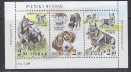 Sweden 1989 Swedish Dogs Booklet Pane ** Mnh (32135E) - Blocs-feuillets