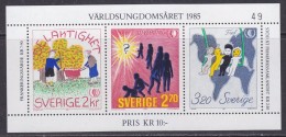 Sweden 1985 International Youth Year M/s ** Mnh (32135N) - Blocs-feuillets