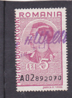 #  185  FISCAUX, REVENUE STAMP, KING MIHAI , ONE STAMPS, ROMANIA - Fiscali