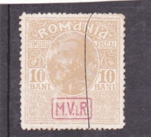 #  185  FISCAUX, REVENUE STAMP, 10 BANI, RED OVERPRINT , GERMAN OCCUPATION ROMANIA - Fiscale Zegels