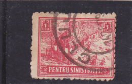 #  185  REVENUE STAMP, 1 LEU, FLOOD VICTIMS, USED, ROMANIA - Revenue Stamps