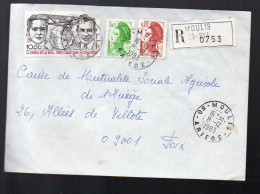 (Moulis,  Ariège) Lettre Recommandée 1983 (PPP3966) - Machines à Affranchir (EMA)