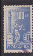 #  185  REVENUE STAMP, 100 LEI, JUSTICE, LAW, ROMANIA - Revenue Stamps