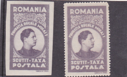 #  185   REVENUE STAMPS, KING MIHAI, 1947, MNH **, TWO STAMPS, ROMANIA - Fiscale Zegels