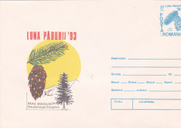 # BV 2830  ERROR , DISPLACED IMAGE,  ENTIERE POSTAUX,1993, PINE CONE, ROMANIA - Plaatfouten En Curiosa