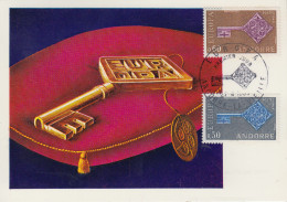 Carte  Maximum  1er  Jour   ANDORRE   Paire   EUROPA    1968 - Maximumkarten (MC)
