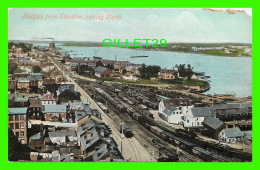 HALIFAX, NOVA SCOTIA - HALIFAX FROM ELEVATOR, LOOKING NORTH - ANIMATED WITH TRAINS - VALENTINE'S SERIE - - Halifax