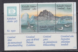 Greenland 1987 Hafnia 3v From M/s ** Mnh (32146D) - Nuevos