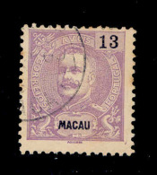 ! ! Macau - 1898 D. Carlos 13 A - Af. 86 - Used - Usati