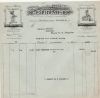 Facture 15/11/1938 Etablissements Des GOURMETS Café Chocolat Rue Violet PARIS - 1900 – 1949